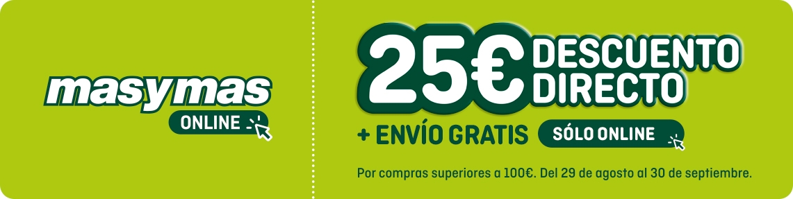 25 de descuento directo en compras superiores a 100